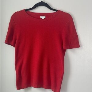 J. Crew Vibrant Red Short Sleeve Tee